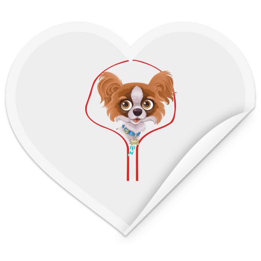 PAPILLON ZIP-DOWN Heart Sticker